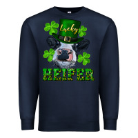 Navy Lucky heifer Premium Sweatshirt - RanaPortraitStore