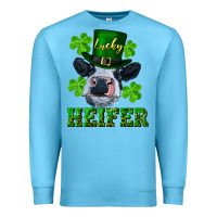 Ocean Blue Lucky heifer Premium Sweatshirt - RanaPortraitStore