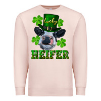 Pale Pink Lucky heifer Premium Sweatshirt - RanaPortraitStore
