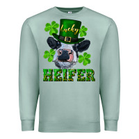 Seafoam Lucky heifer Premium Sweatshirt - RanaPortraitStore