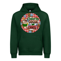Forest Green christmas fueled by cocoa and christ ornament Urban Hoodie - Artiststas