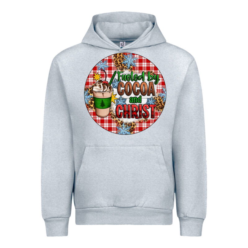 Christmas Fueled By Cocoa And Christ Ornament Urban Hoodie by Artiststas | Teevron