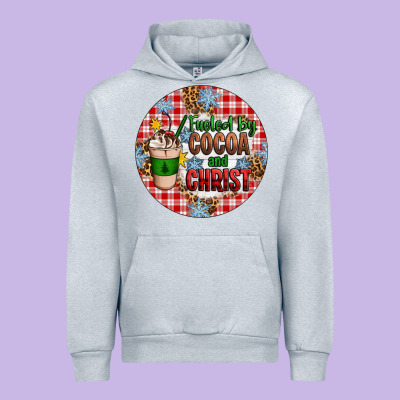 Christmas Fueled By Cocoa And Christ Ornament Urban Hoodie Designed By Artiststas