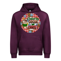 Mauve Wine christmas fueled by cocoa and christ ornament Urban Hoodie - Artiststas