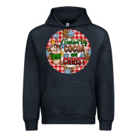 Navy christmas fueled by cocoa and christ ornament Urban Hoodie - Artiststas