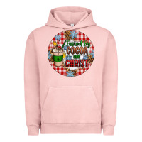 Pigment Salmon christmas fueled by cocoa and christ ornament Urban Hoodie - Artiststas