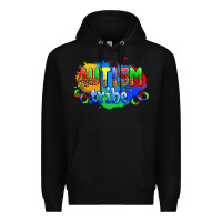 Black autısm tribe Premium Hoodie - AdoDesignShop