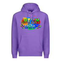 Purple autısm tribe Premium Hoodie - AdoDesignShop