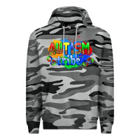 Slate Camo autısm tribe Premium Hoodie - AdoDesignShop
