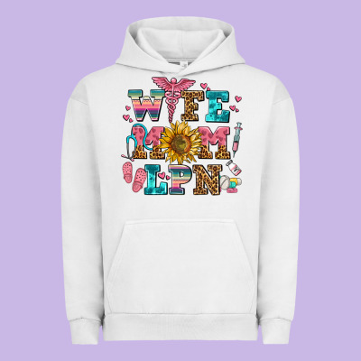 Wife Mom Lpn Urban Hoodie Designed By Adodesignshop