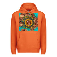 Carrot football leopard turquoise sunflower seamless pattern Premium Hoodie - JahusDesignShop