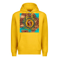 Lemon football leopard turquoise sunflower seamless pattern Premium Hoodie - JahusDesignShop