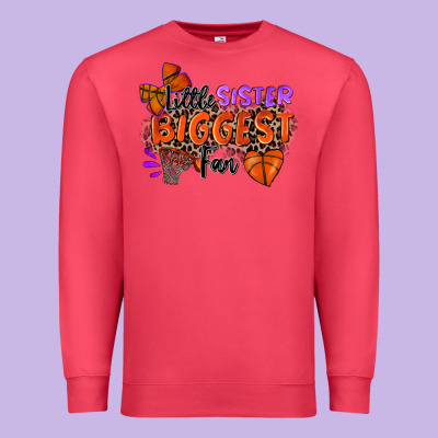 Premium Sweatshirt little sister biggest fan basketball
