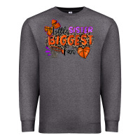 Charcoal Heather little sister biggest fan basketball Premium Sweatshirt - Zillion Design Studio