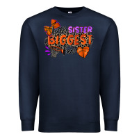 Navy little sister biggest fan basketball Premium Sweatshirt - Zillion Design Studio