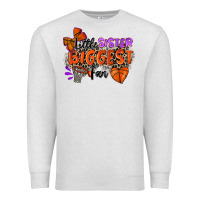 Oatmeal Heather little sister biggest fan basketball Premium Sweatshirt - Zillion Design Studio