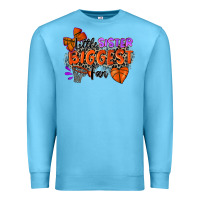 Ocean Blue little sister biggest fan basketball Premium Sweatshirt - Zillion Design Studio