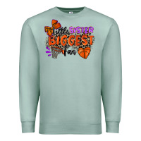 Seafoam little sister biggest fan basketball Premium Sweatshirt - Zillion Design Studio