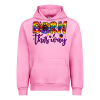 Fuchsia Pink born this way Urban Hoodie - JahusDesignShop