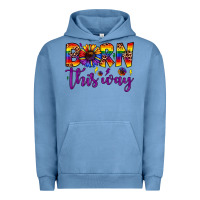 Pigment Pebble Blue born this way Urban Hoodie - JahusDesignShop