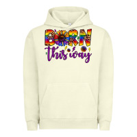 Pigment Pistachio born this way Urban Hoodie - JahusDesignShop