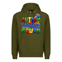 Army Green autısm support squad Premium Hoodie - AdoDesignShop