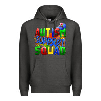 Charcoal Heather autısm support squad Premium Hoodie - AdoDesignShop