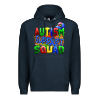 Navy autısm support squad Premium Hoodie - AdoDesignShop