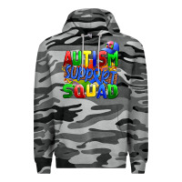 Slate Camo autısm support squad Premium Hoodie - AdoDesignShop