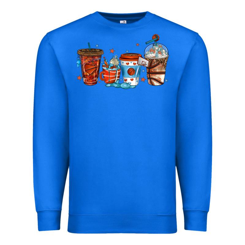 Basketball Coffee Cups Premium Sweatshirt by texasbilliewilder | Teevron