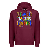 Teach Love Inspire Premium Hoodie | Teevron