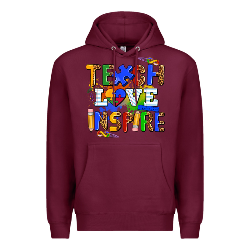 Teach Love Inspire Premium Hoodie by AdoDesignShop | Teevron