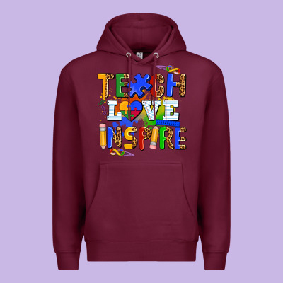 Teach Love Inspire Premium Hoodie Designed By Adodesignshop