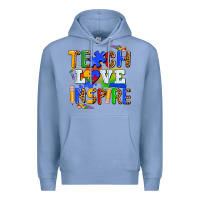 Colony Blue teach love inspire Premium Hoodie - AdoDesignShop
