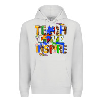 Dove Grey teach love inspire Premium Hoodie - AdoDesignShop