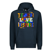 Navy teach love inspire Premium Hoodie - AdoDesignShop