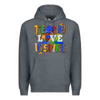 Rock teach love inspire Premium Hoodie - AdoDesignShop