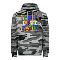 Slate Camo teach love inspire Premium Hoodie - AdoDesignShop