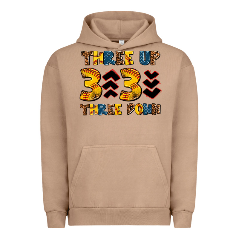 Three Up Three Down Softball Urban Hoodie by AdoDesignShop | Teevron