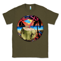 Army Green coconut drink colorful leopard Classic Tee - BarkalooDesign