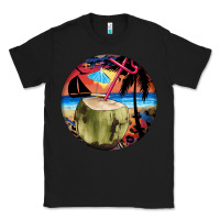 Black coconut drink colorful leopard Classic Tee - BarkalooDesign