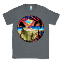 Charcoal Heather coconut drink colorful leopard Classic Tee - BarkalooDesign
