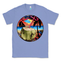 Colony Blue coconut drink colorful leopard Classic Tee - BarkalooDesign