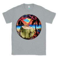 Heather Grey coconut drink colorful leopard Classic Tee - BarkalooDesign