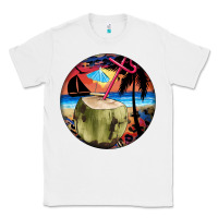 White coconut drink colorful leopard Classic Tee - BarkalooDesign