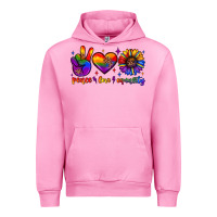 Fuchsia Pink peace love equality Urban Hoodie - JahusDesignShop
