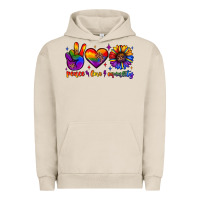 Pigment French Oak peace love equality Urban Hoodie - JahusDesignShop