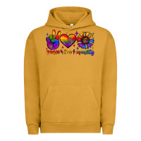 Pigment Peanut Butter peace love equality Urban Hoodie - JahusDesignShop