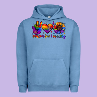 Peace Love Equality Urban Hoodie Designed By Jahusdesignshop