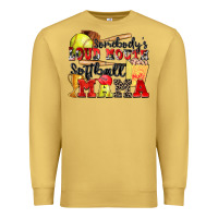 Antique Gold somebody's loud mouth softball mama Premium Sweatshirt - Zillion Design Studio